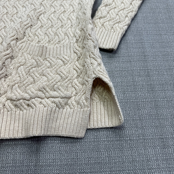 Vintage Jeanne‎ Pierre Sweater Small Ivory Cable Knit Coastal Textured Cozy - Picture 3 of 8
